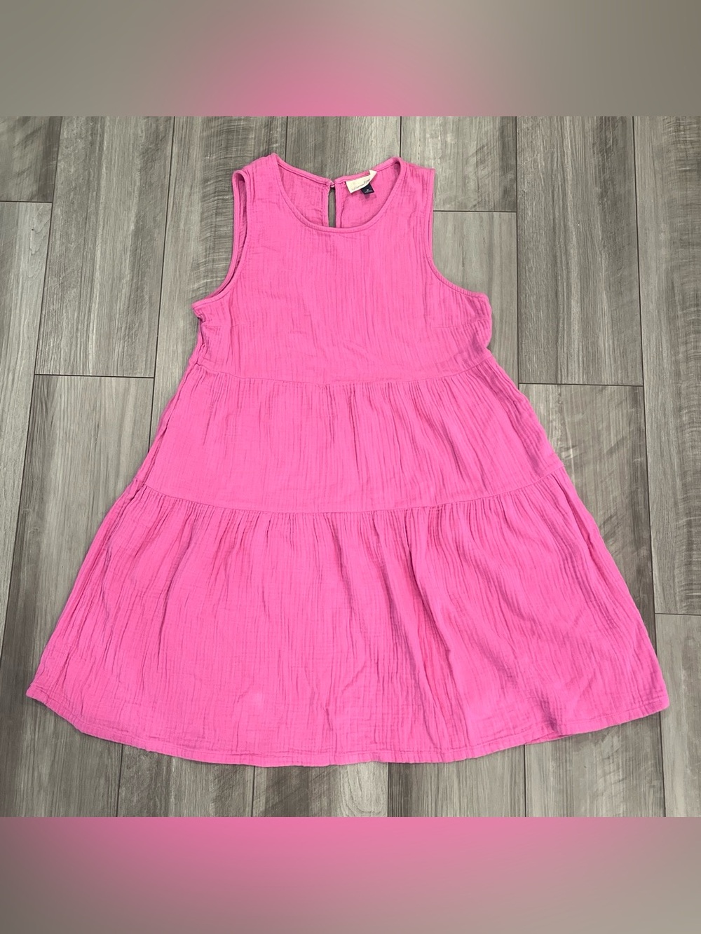 Universal Thread Hot Pink Tiered Sleeveless Dress